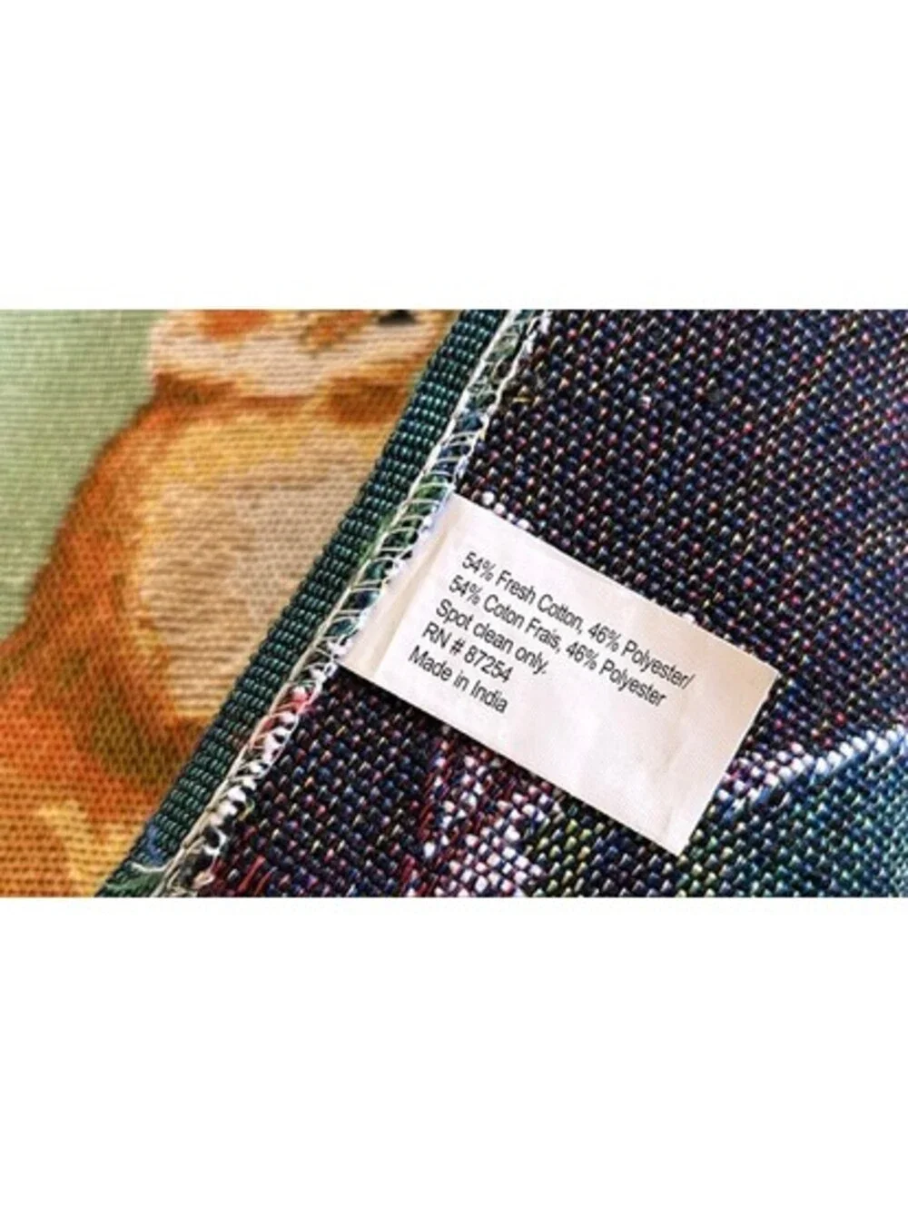 Decorative Cotton-Polyester Table Runner with Bunny Design